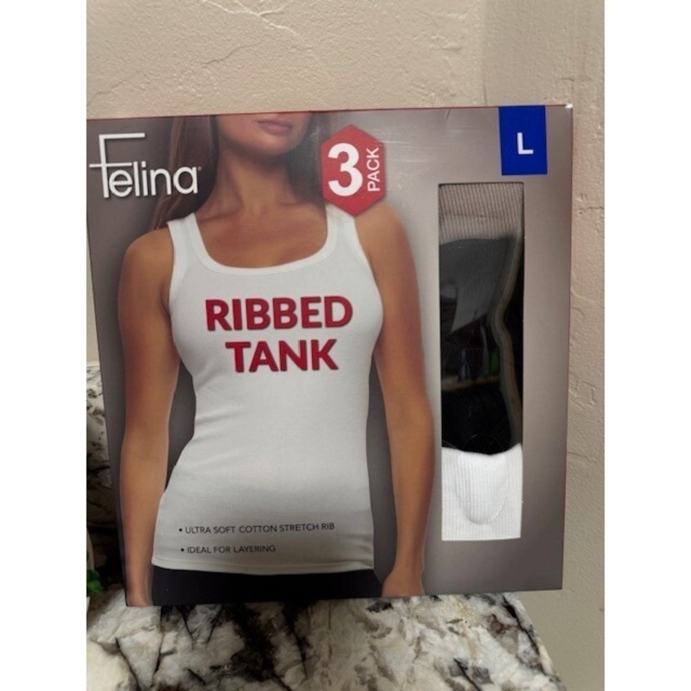 3 pack Felina ribbed tank ultra soft Size Large